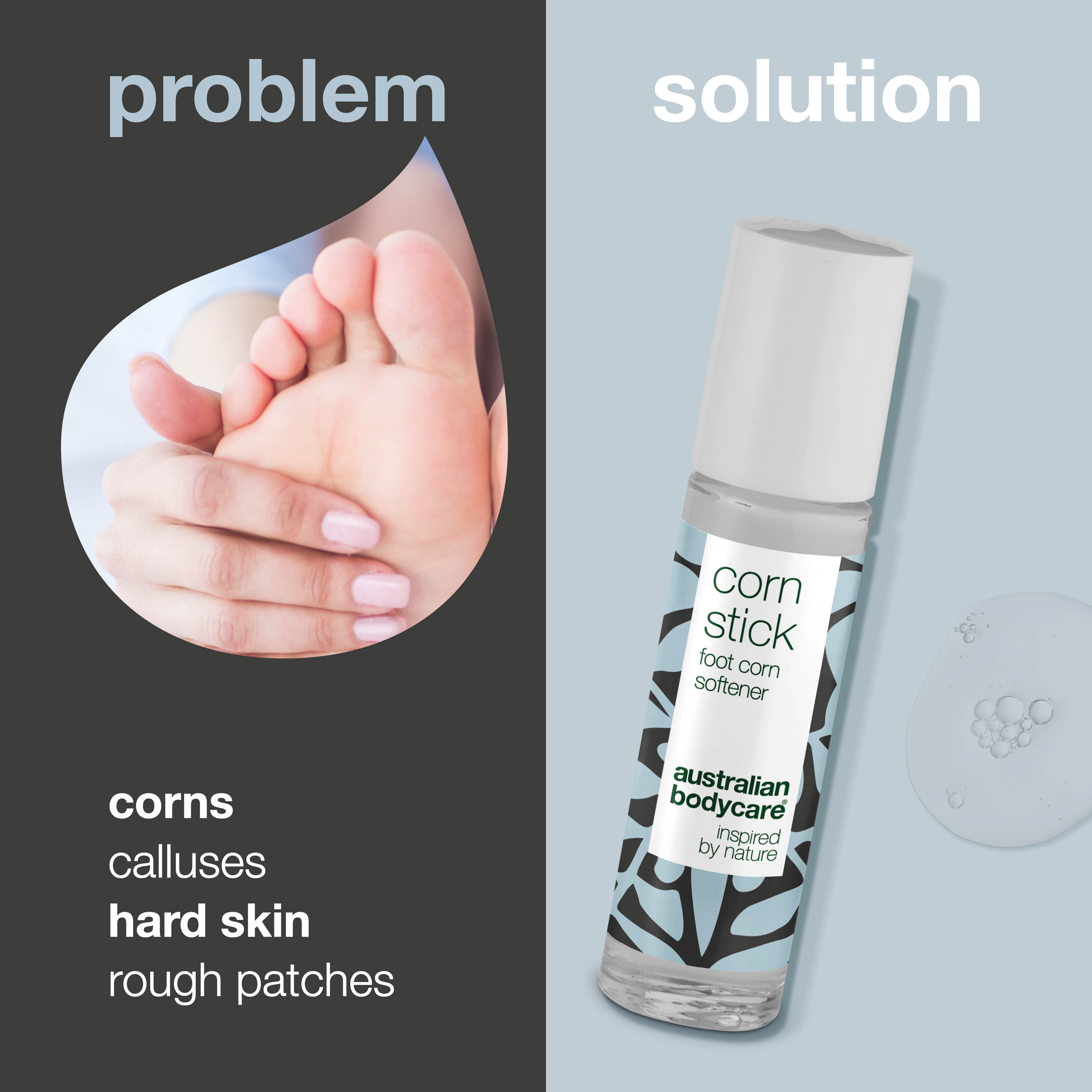 Nasır ve Kalın Deri Giderici Stick — Doğal aktiflerle nasır ve sertleşmiş deriyi hedef alır, yumuşatıp besleyerek ayaklarda daha pürüzsüz ve rahat bir his sağlar