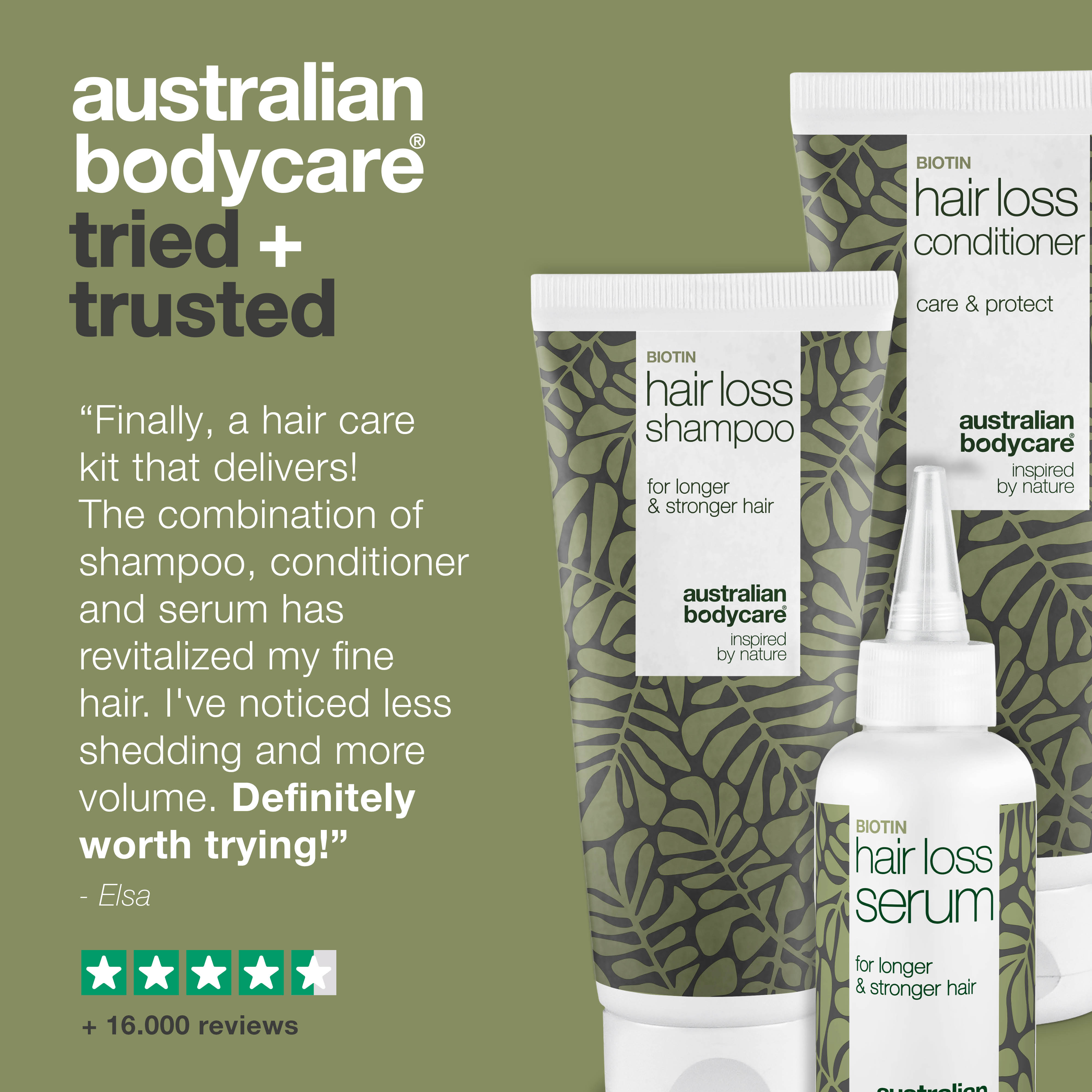 Biotin ve Capilia Longa içeren saç dökülmesi bakım seti — İnce, zayıf saçlar, saç dökülmesi, gerileyen saç çizgisi ve seyrelme için 3 aşamalı günlük bakım routine