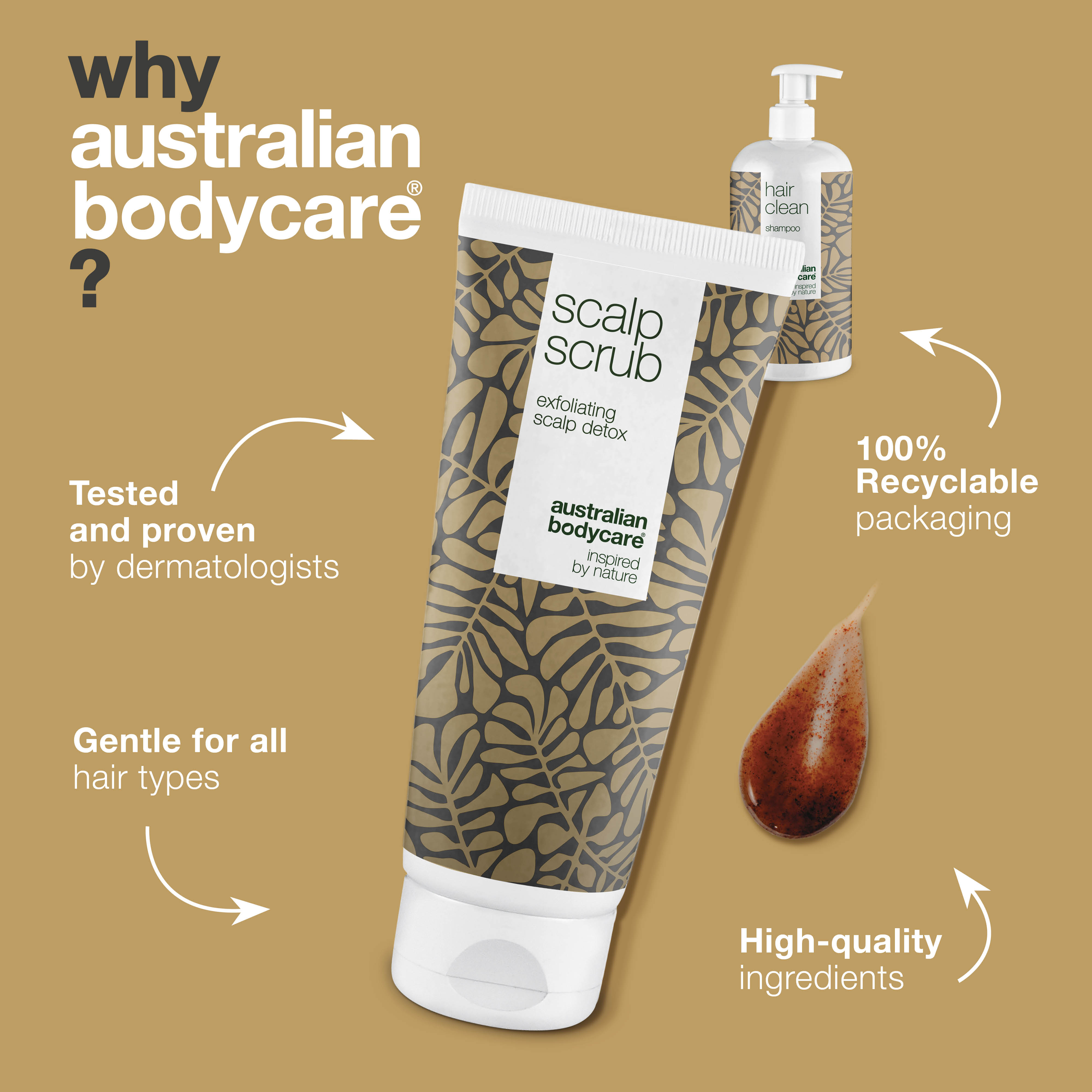 Saç derisi sivilcelerine karşı 2 ürün seti — Arındırıcı saç derisi peelingi ve sivilceye eğilimli saç derisi için nazik şampuan, fazla yağı ve birikintileri hedef alır