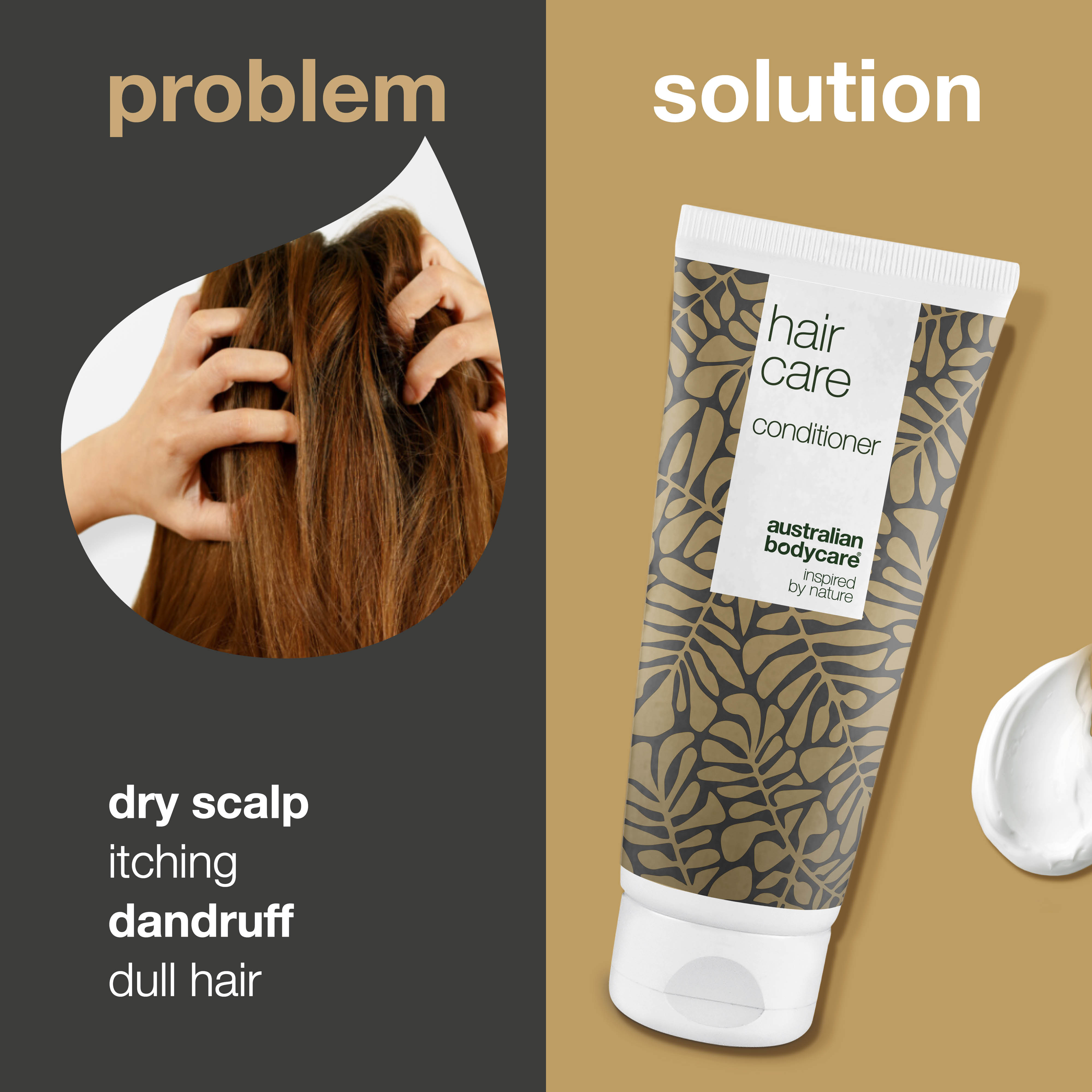 Kuru, kaşıntılı saç derisi ve kepek için saç kremi — Tahriş olmuş saç derisini nemlendirmeye ve saçı yumuşak, bakımlı bırakmaya yardımcı besleyici saç kremi