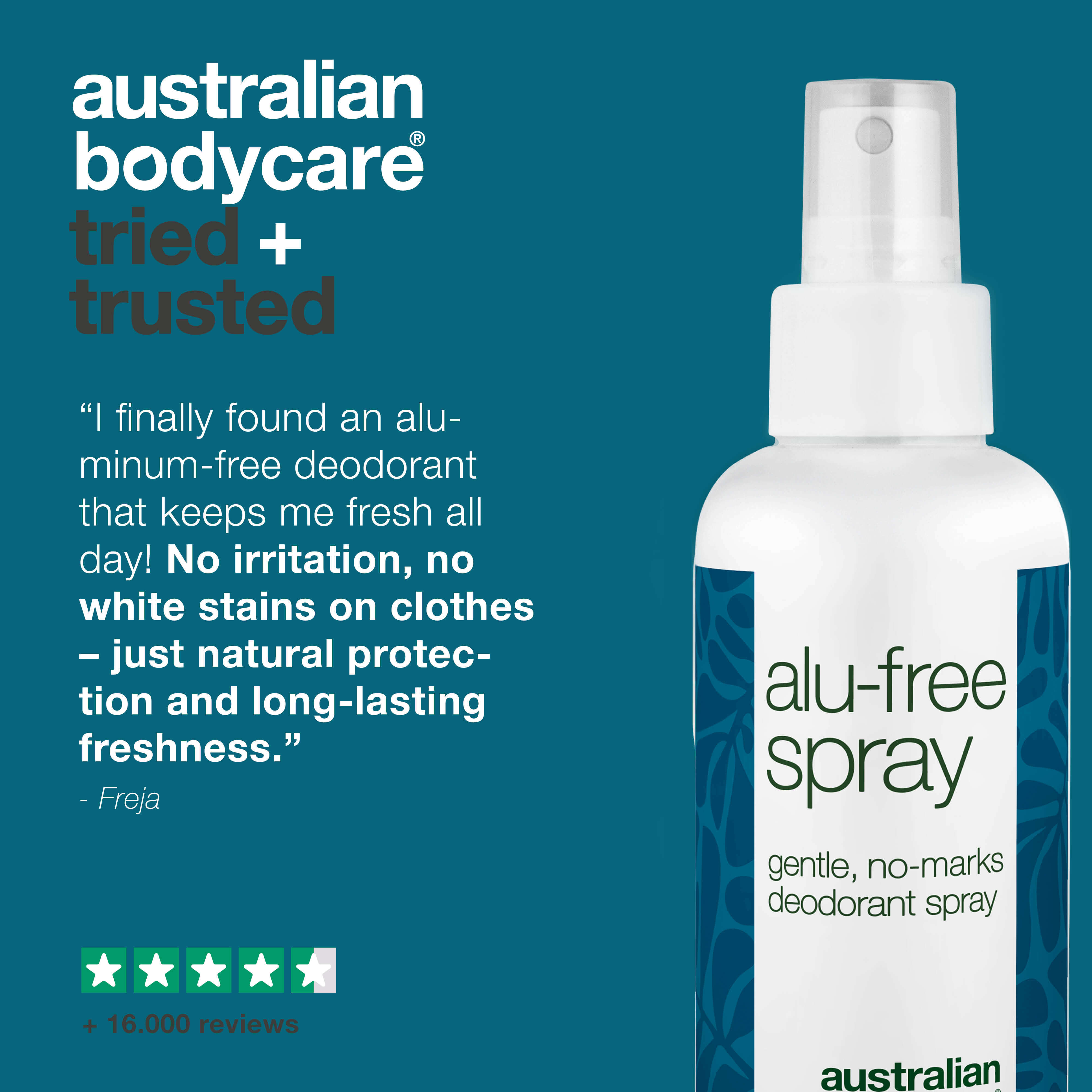 Alüminyum İçermeyen Deodorant Sprey – Doğal Ferahlık — Alüminyum içermeyen, doğal içerikli deodorant; kötü kokuyu azaltmaya, hızlı kuruyarak gün boyu ferahlık sağlamaya ve cilde nazik olmaya yardımcı olur