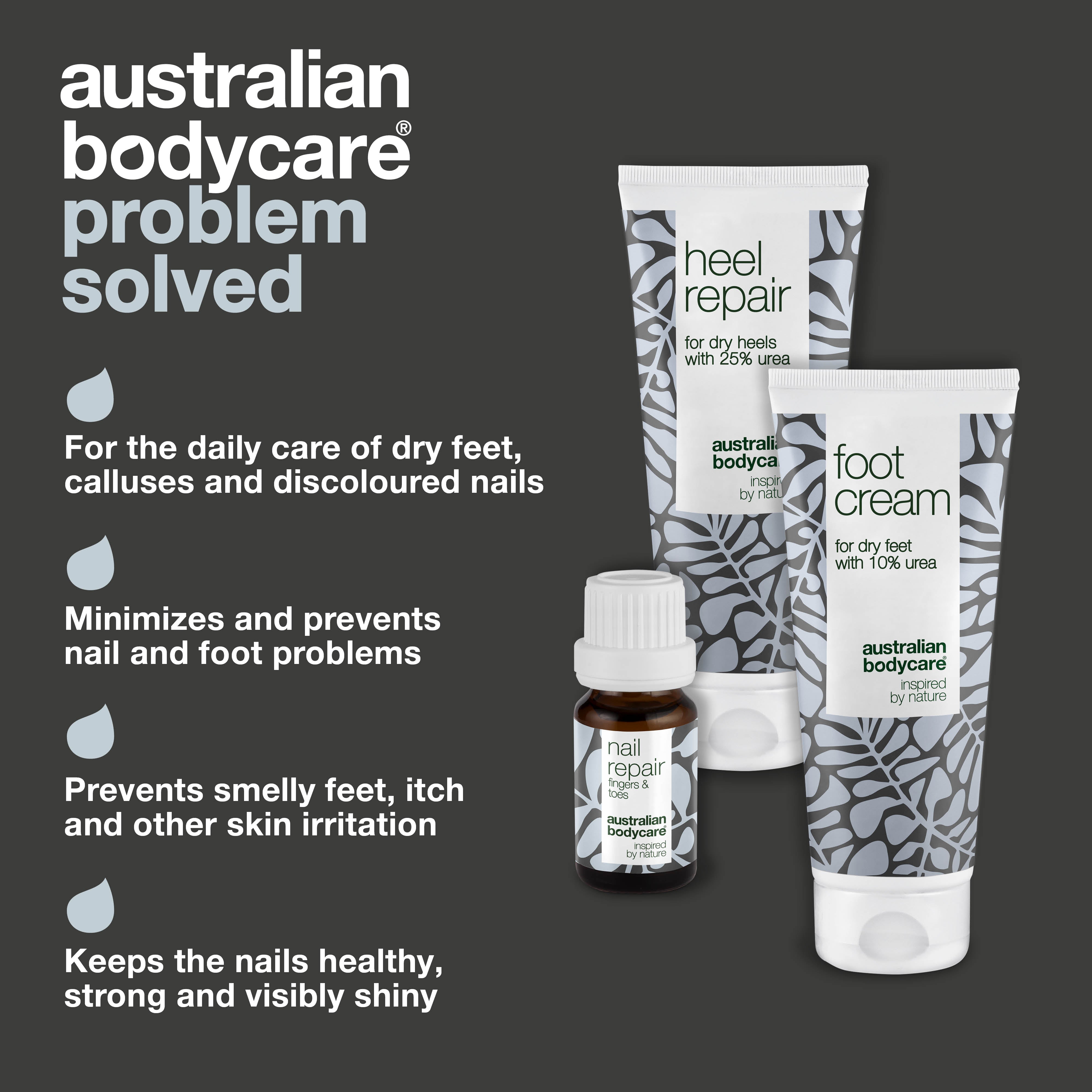 Ayak ve tırnak bakım kiti nasır ve renk değişimi için — sertleşmiş nasırları yumuşatmaya, mat ve renk değiştirmiş tırnakların görünümünü düzenlemeye yardımcı günlük bakım seti