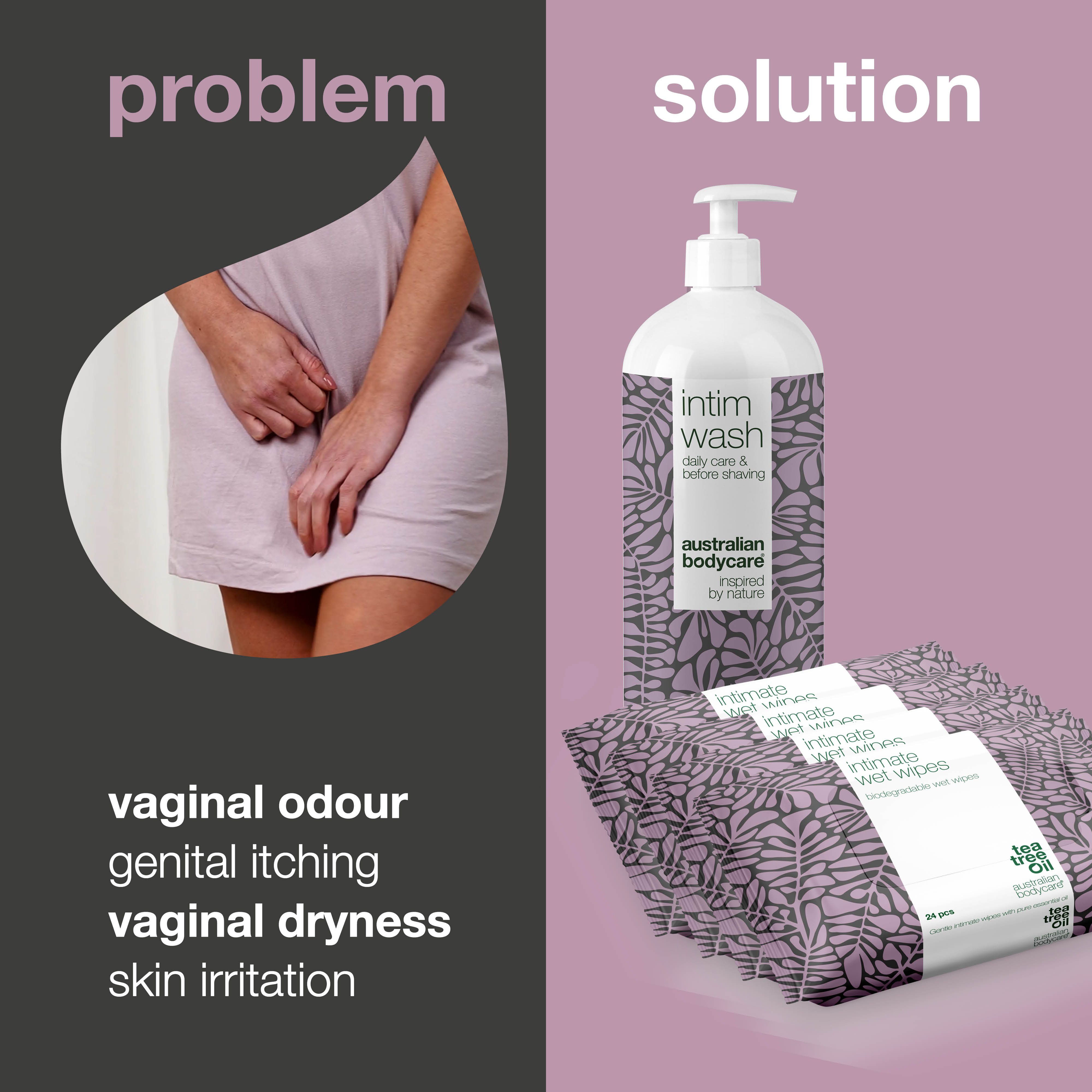 Hassas bölge bakım kiti kaşıntı, yanma ve istenmeyen koku için — Günlük kullanıma uygun hassas bölge sabunu ve ıslak mendil seti, nazikçe temizler ve ferahlık sağlar