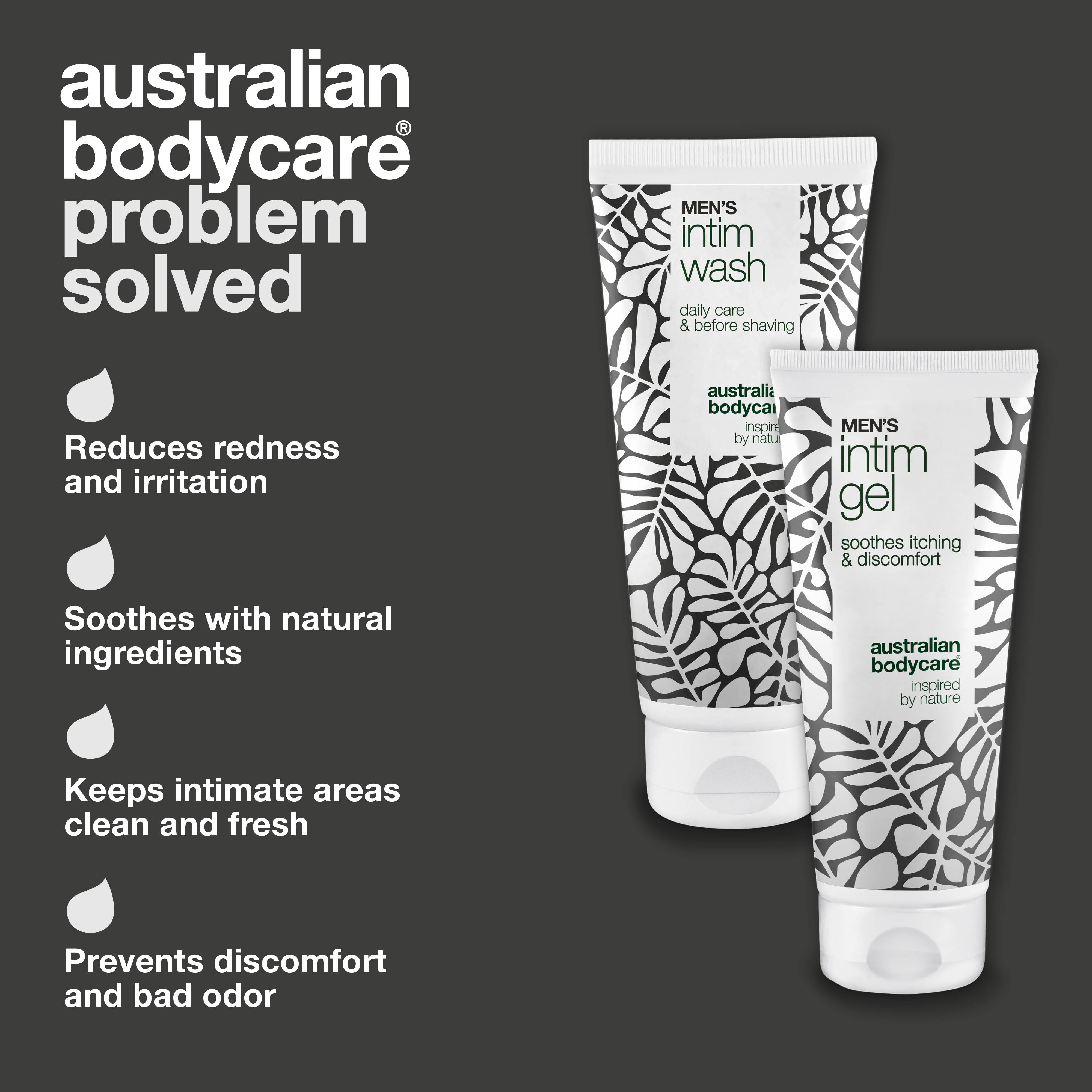 Kızarık sünnet derisi için bakım intim yıkama ve jel çözümü — Erkek intim yıkama ve jel ile kızarıklık ve tahrişe karşı nazik temizlik, günlük hijyen ve rahatlatıcı bakım sağlar