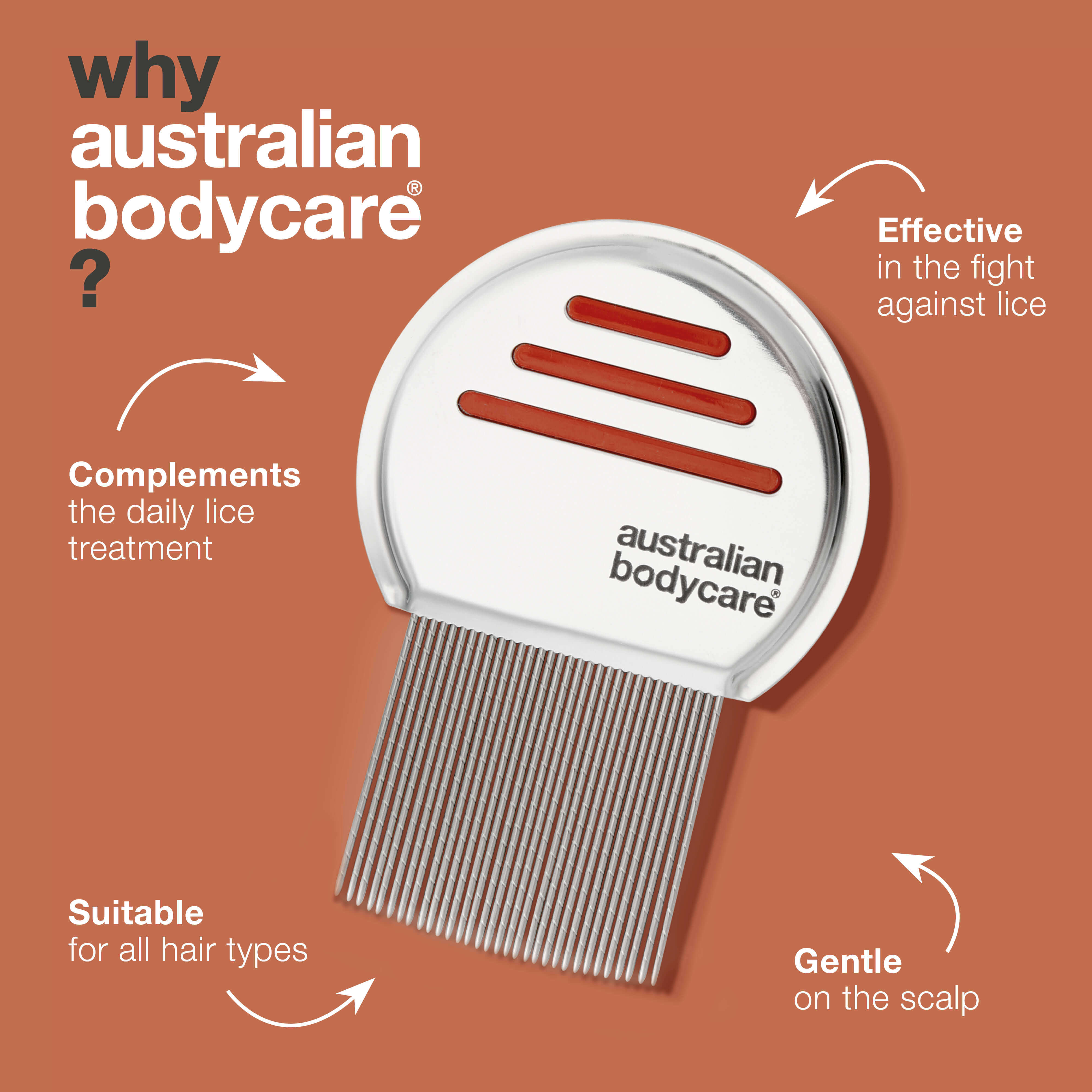 Metal Bit Tarağı – Bit ve Sirkeleri Etkili Şekilde Temizler — Paslanmaz çelik ince dişli tarak, saça zarar vermeden bit ve sirkeleri nazikçe ve derinlemesine uzaklaştırmaya yardımcı olur