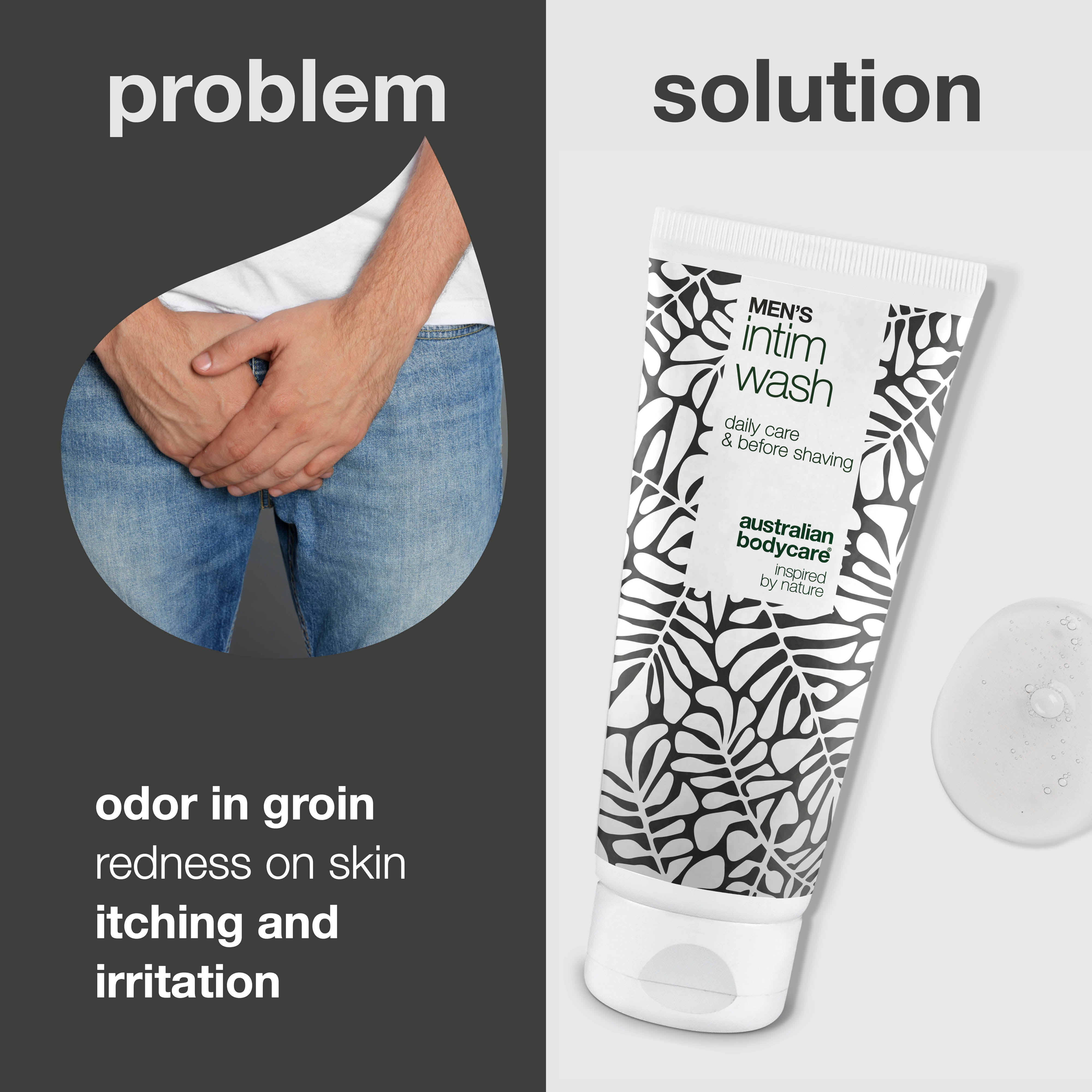 Erkekler için hassas bölge sabunu – günlük hijyen için nazik bakım — Erkeklere özel hassas bölge temizliği sağlar, tahriş ve rahatsızlık hissini azaltmaya yardımcı olur, cildi nazikçe arındırır ve ferah hissettirir