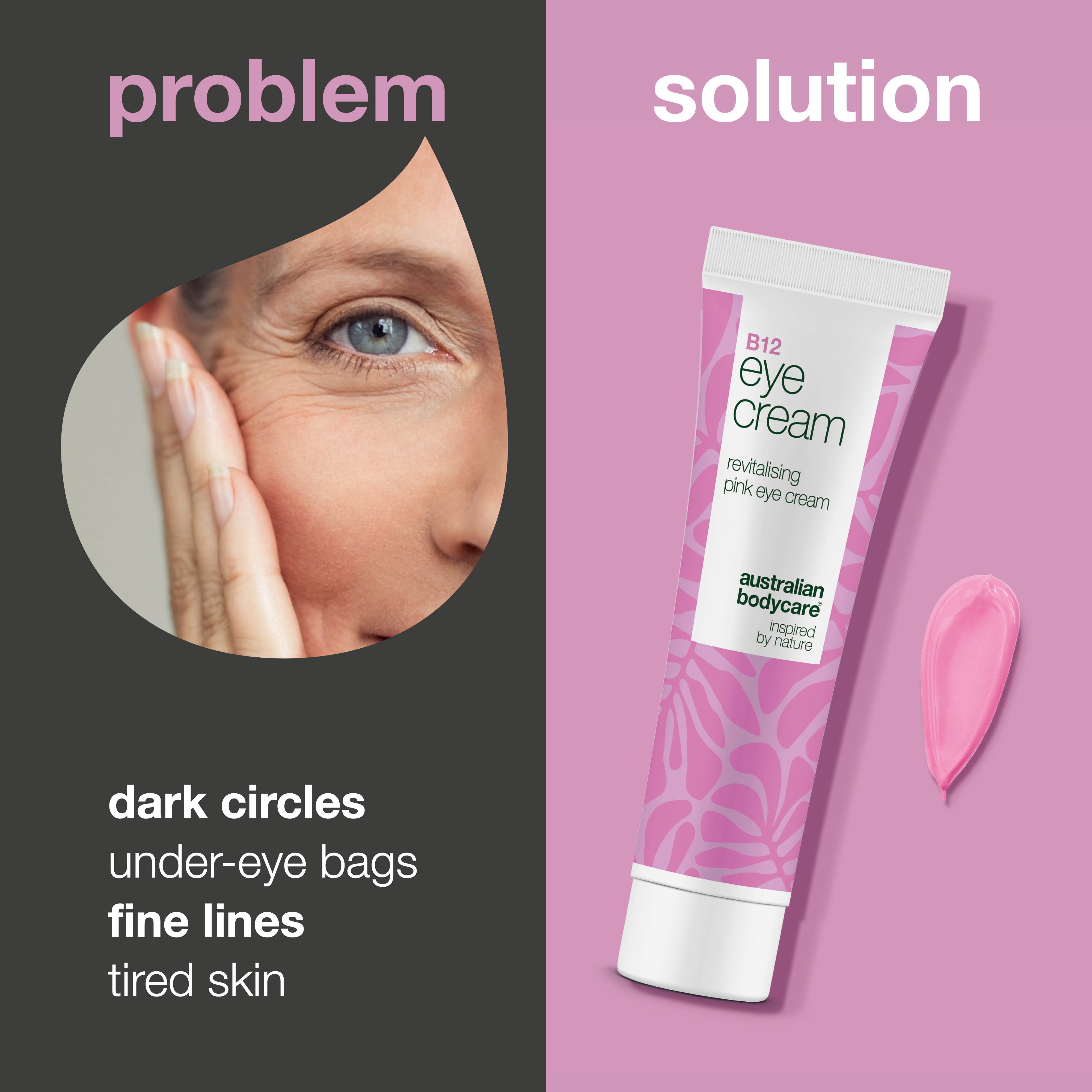 Vitamin B12 göz çevresi kremi, şişlik, koyu halkalar ve ince çizgiler için — Şişliği ve koyu halkaları görünür şekilde azaltmaya, ince çizgileri pürüzsüzleştirmeye yardımcı, nemlendirici ve toparlayıcı bakım