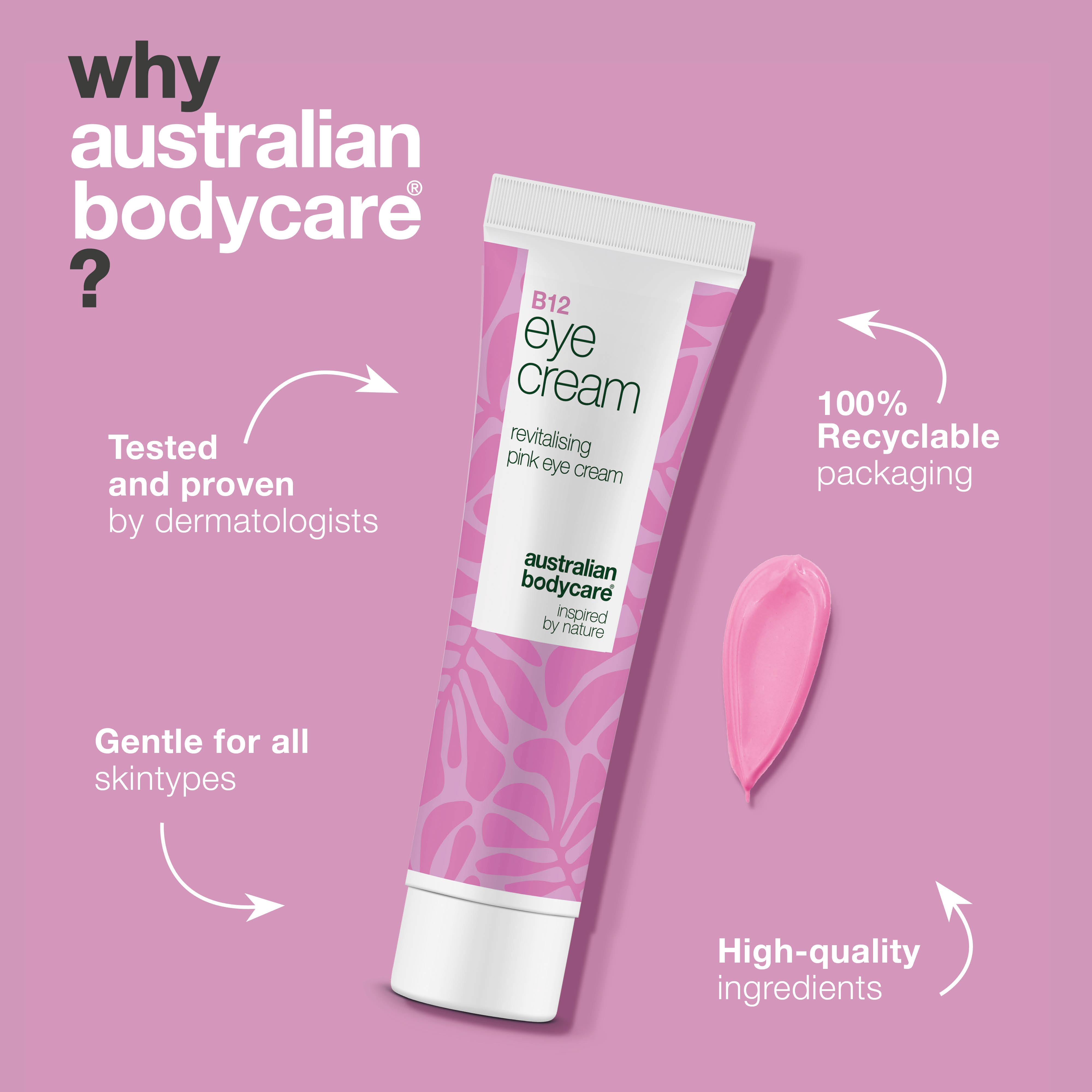 Vitamin B12 göz çevresi kremi, şişlik, koyu halkalar ve ince çizgiler için — Şişliği ve koyu halkaları görünür şekilde azaltmaya, ince çizgileri pürüzsüzleştirmeye yardımcı, nemlendirici ve toparlayıcı bakım