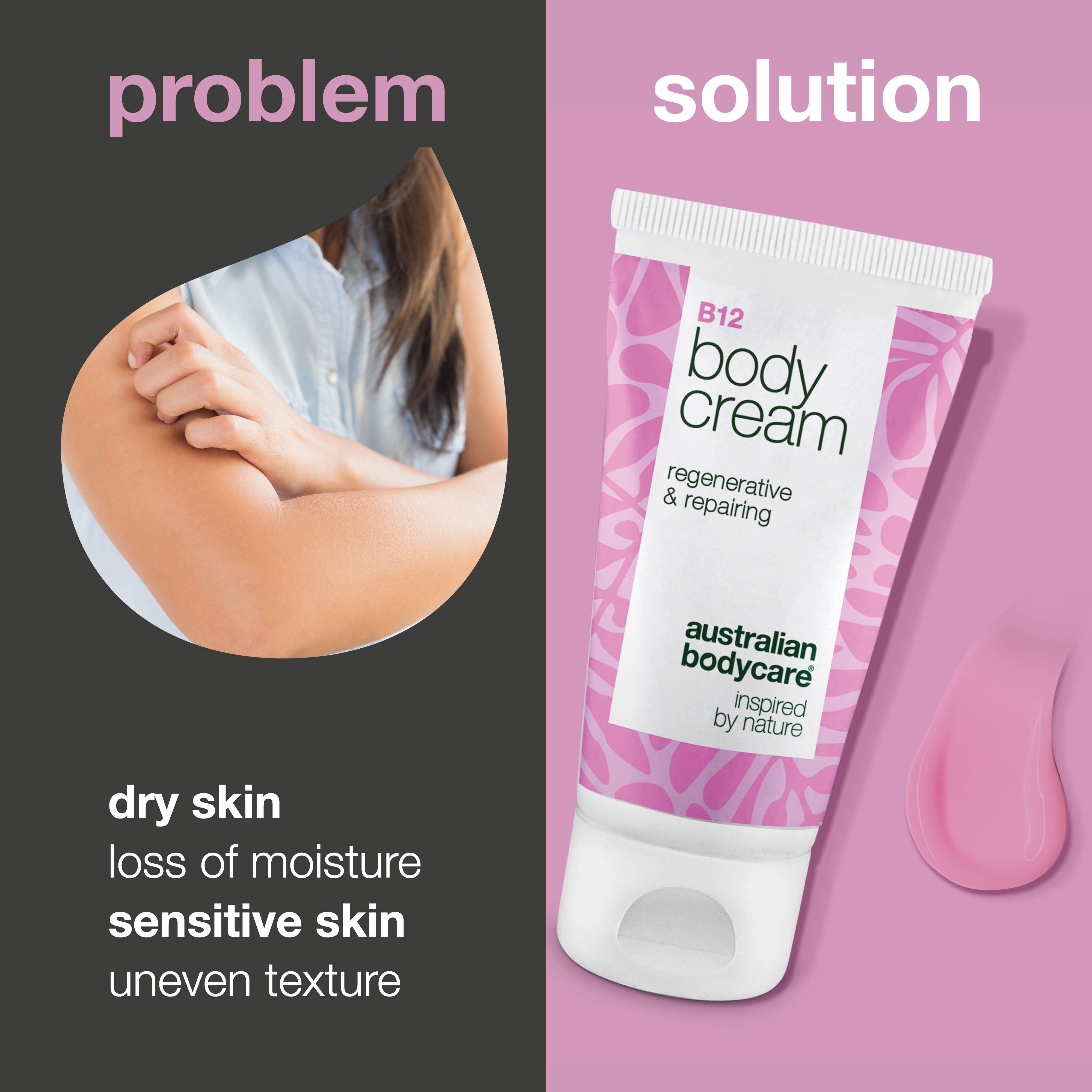 Vitamin B12 Vücut Kremi – Yenileyici B12 Bakım Kremi — Cildi yoğun nemlendirir, yumuşak ve dengeli hissettirir, günlük kullanım için uygundur, tüm cilt tipleriyle uyumludur