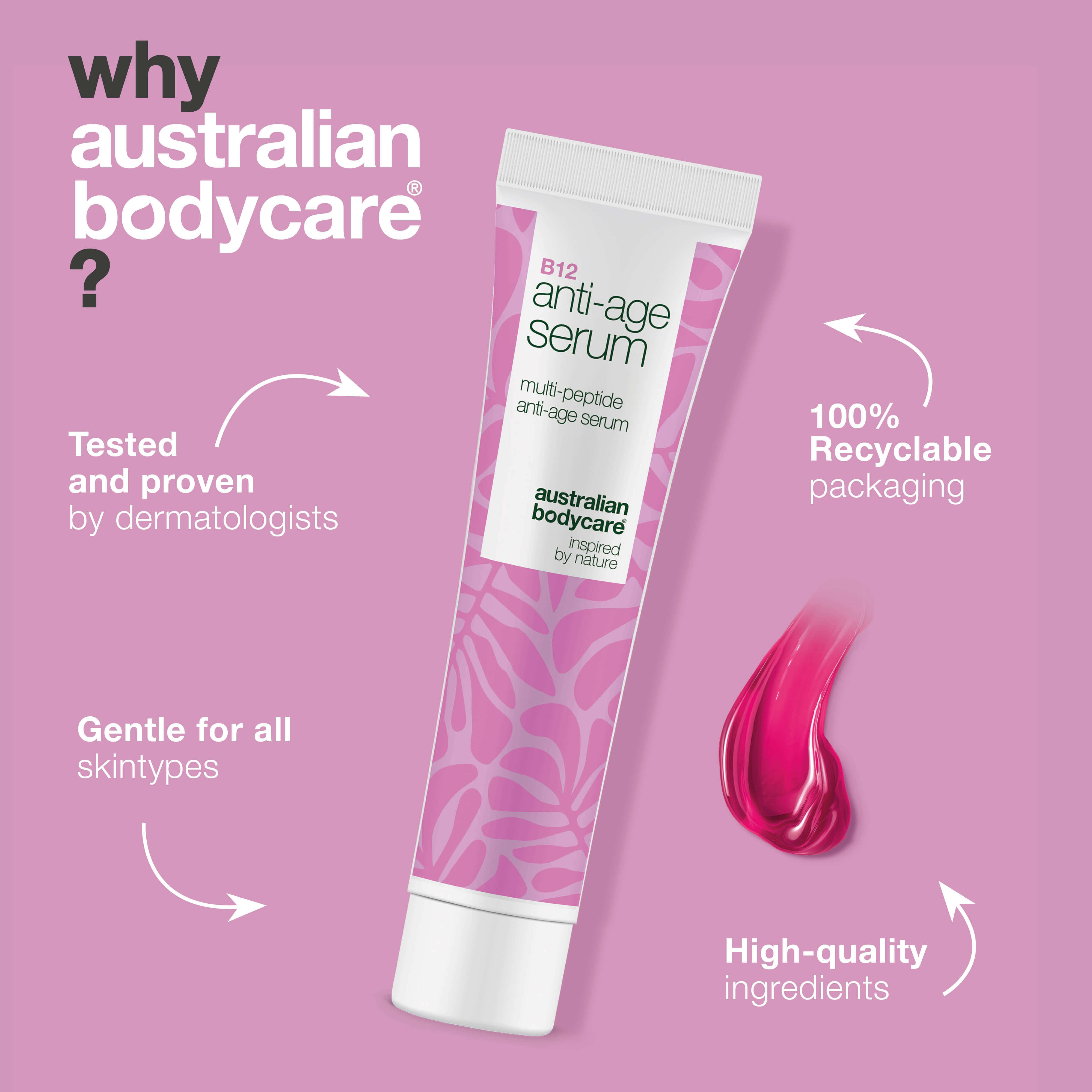 B12 ANTI AGE SERUM — İnce çizgi ve kırışıklık görünümünü azaltmaya, cilt elastikiyetini desteklemeye yardımcı olur