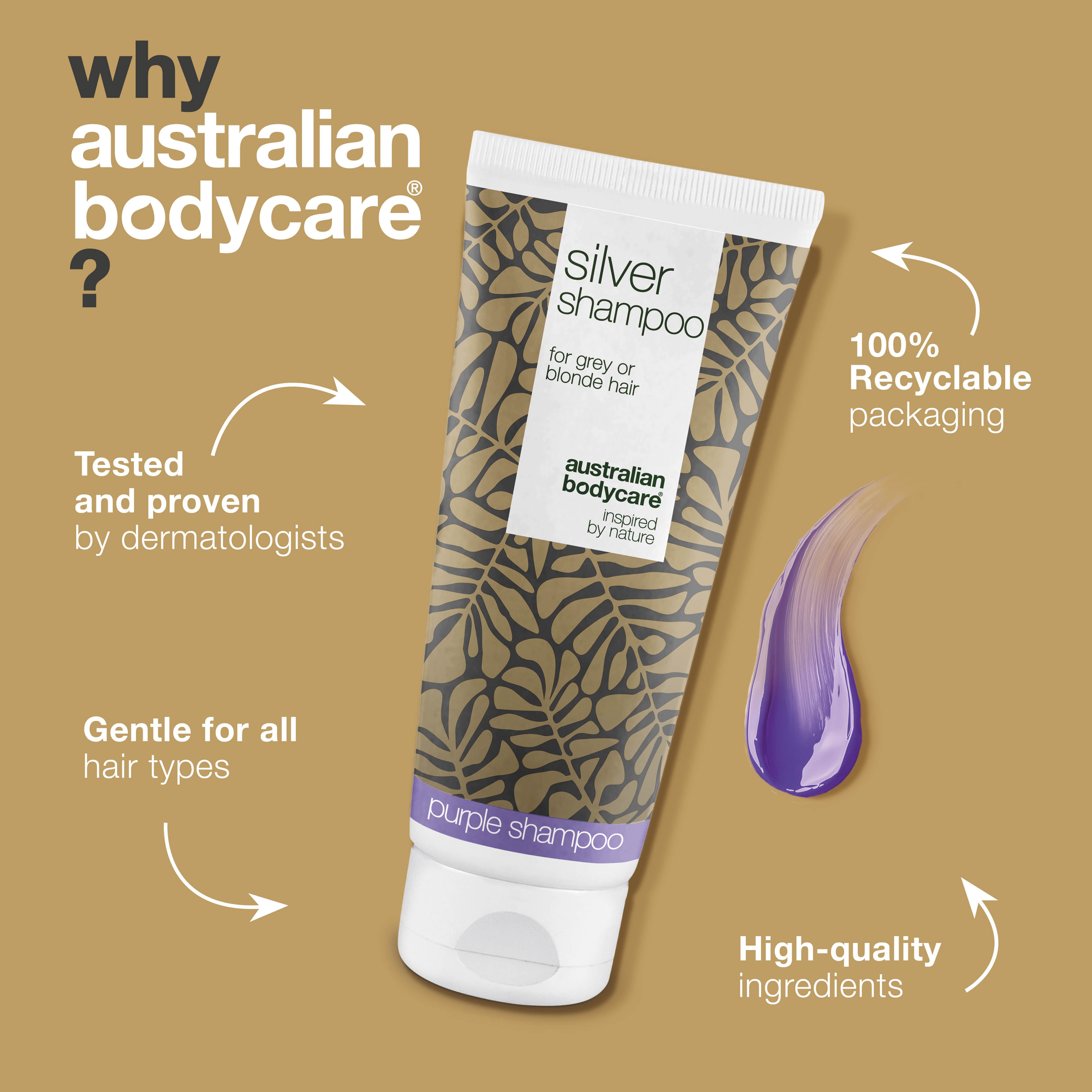 Gümüş Şampuan ile Sarı ve Gri Saçlarda Soğuk Tonlar — Sarı yansımaları azaltmaya, sarı ve gri saçlarda soğuk tonları belirginleştirmeye, saçları daha yumuşak ve parlak göstermeye yardımcı olur