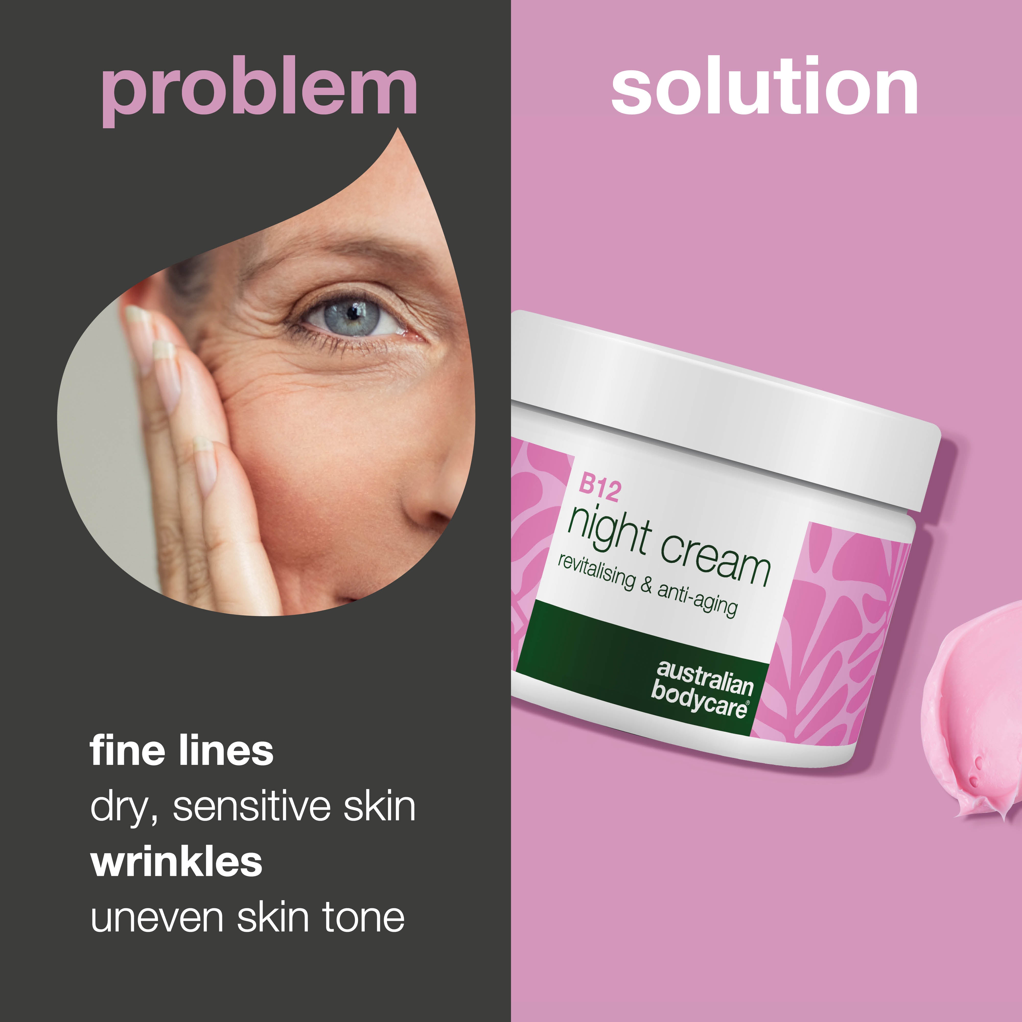 B12 gece kremi ile ışıltılı cilt için besleyici yaşlanma karşıtı bakım — Yoğun nem sağlar, cildi toparlayıp canlandırır, doğal ışıltısını destekler