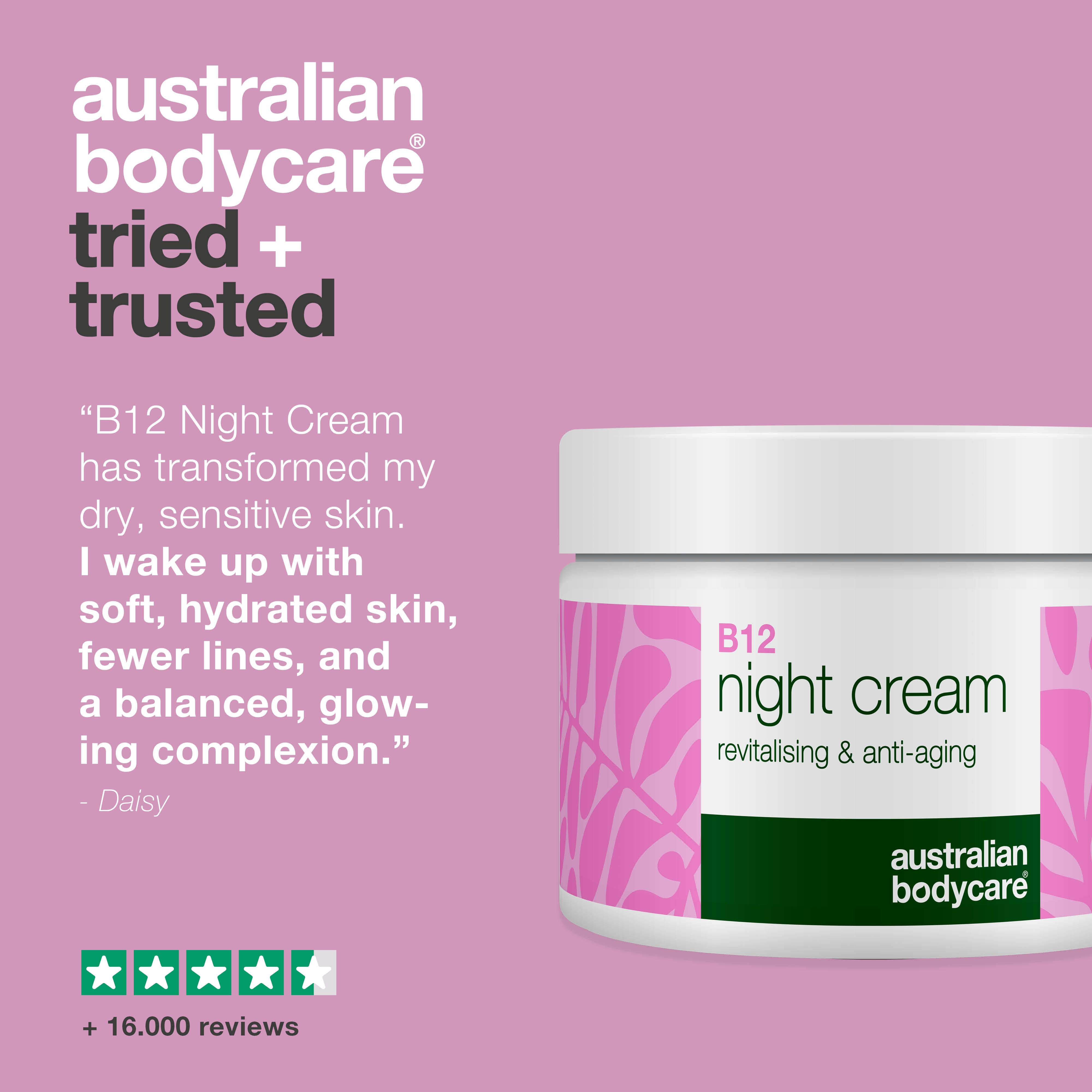 B12 NIGHT CREAM — Gece boyunca yoğun nem sağlar, cildi besleyip toparlar ve daha canlı, ışıltılı bir görünüm kazandırmaya yardımcı olur.