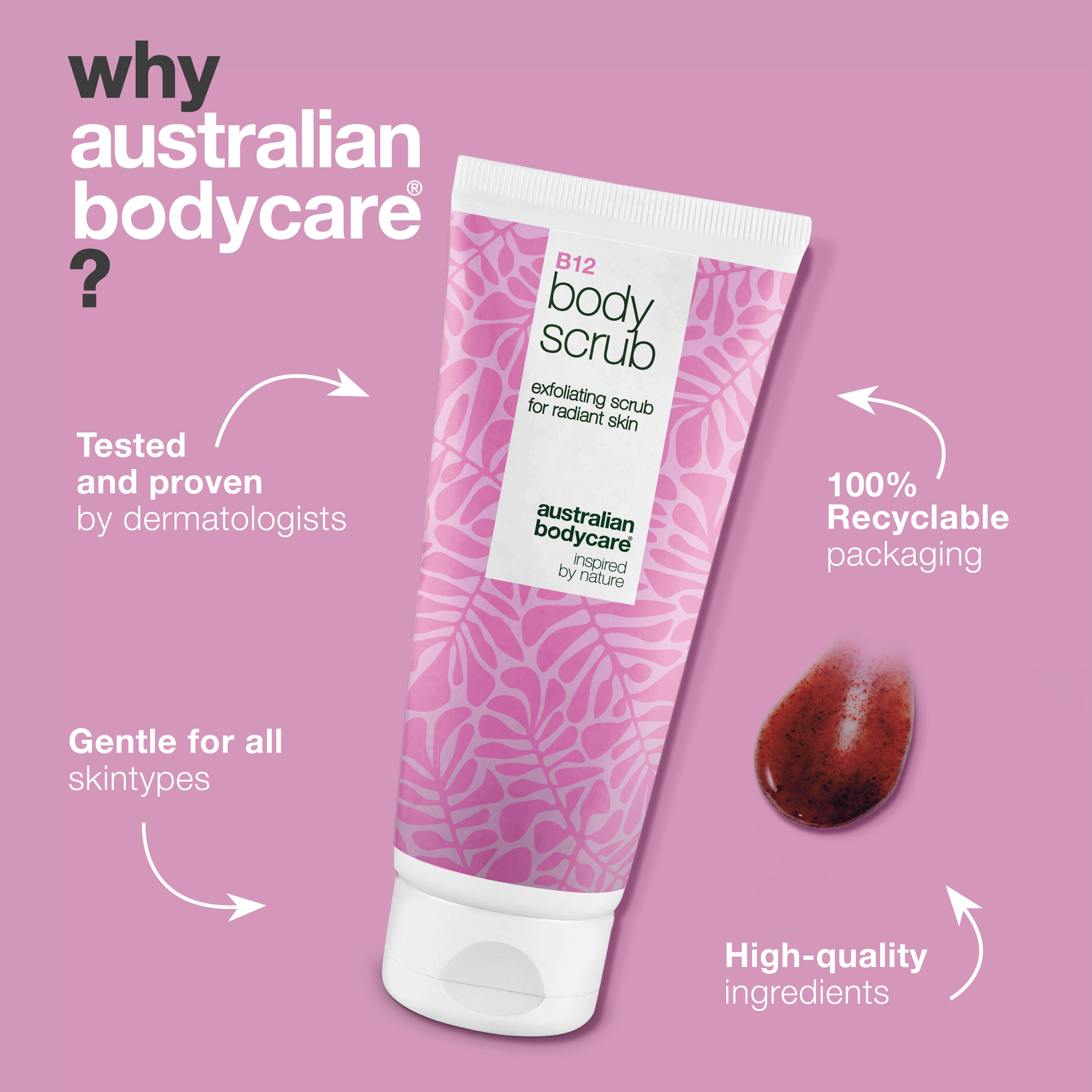 B12 BODY SCRUB —  Nazikçe arındırır, kuruluğu azaltır ve cildi yumuşak, canlı ve yenilenmiş hissettirir.