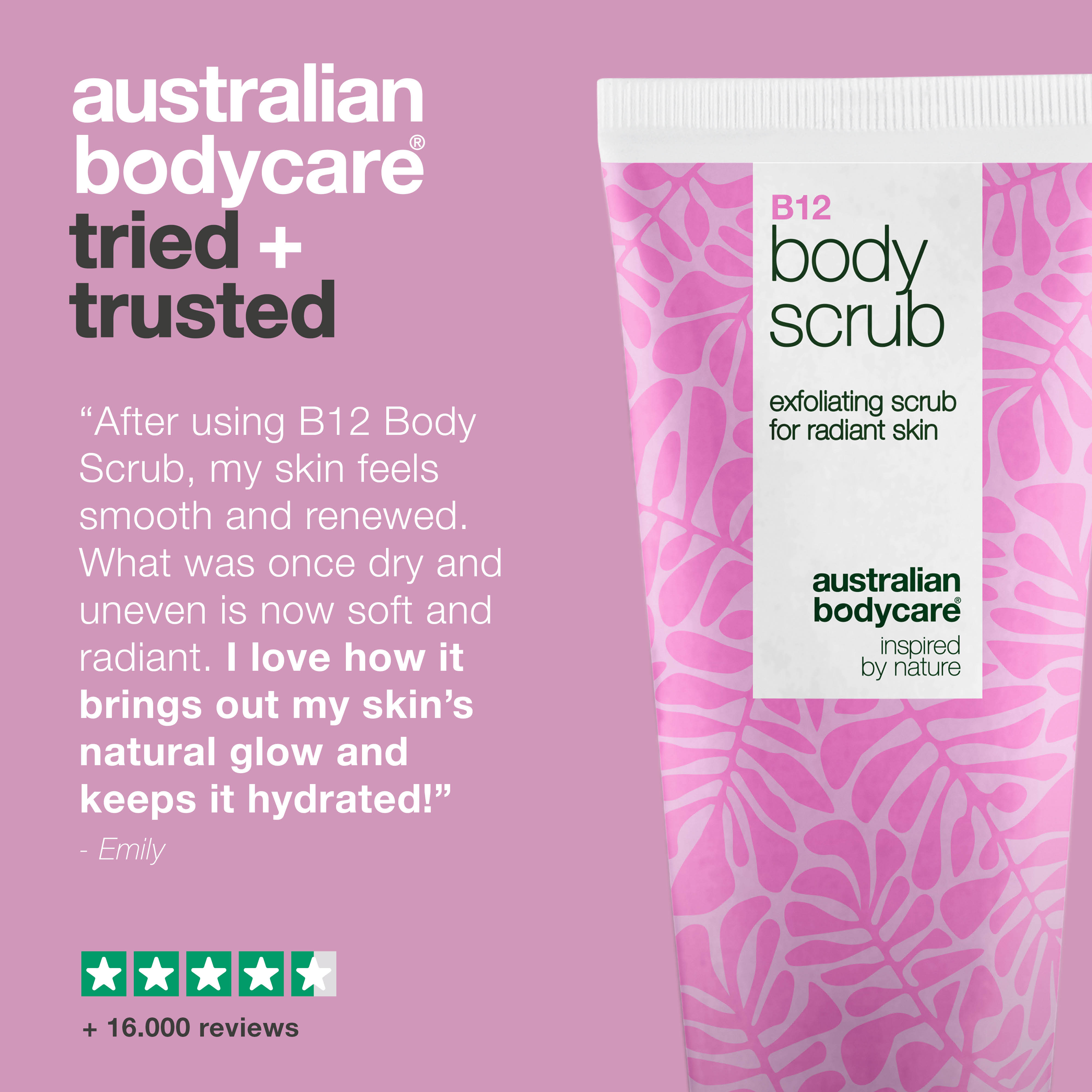 B12 BODY SCRUB —  Nazikçe arındırır, kuruluğu azaltır ve cildi yumuşak, canlı ve yenilenmiş hissettirir.
