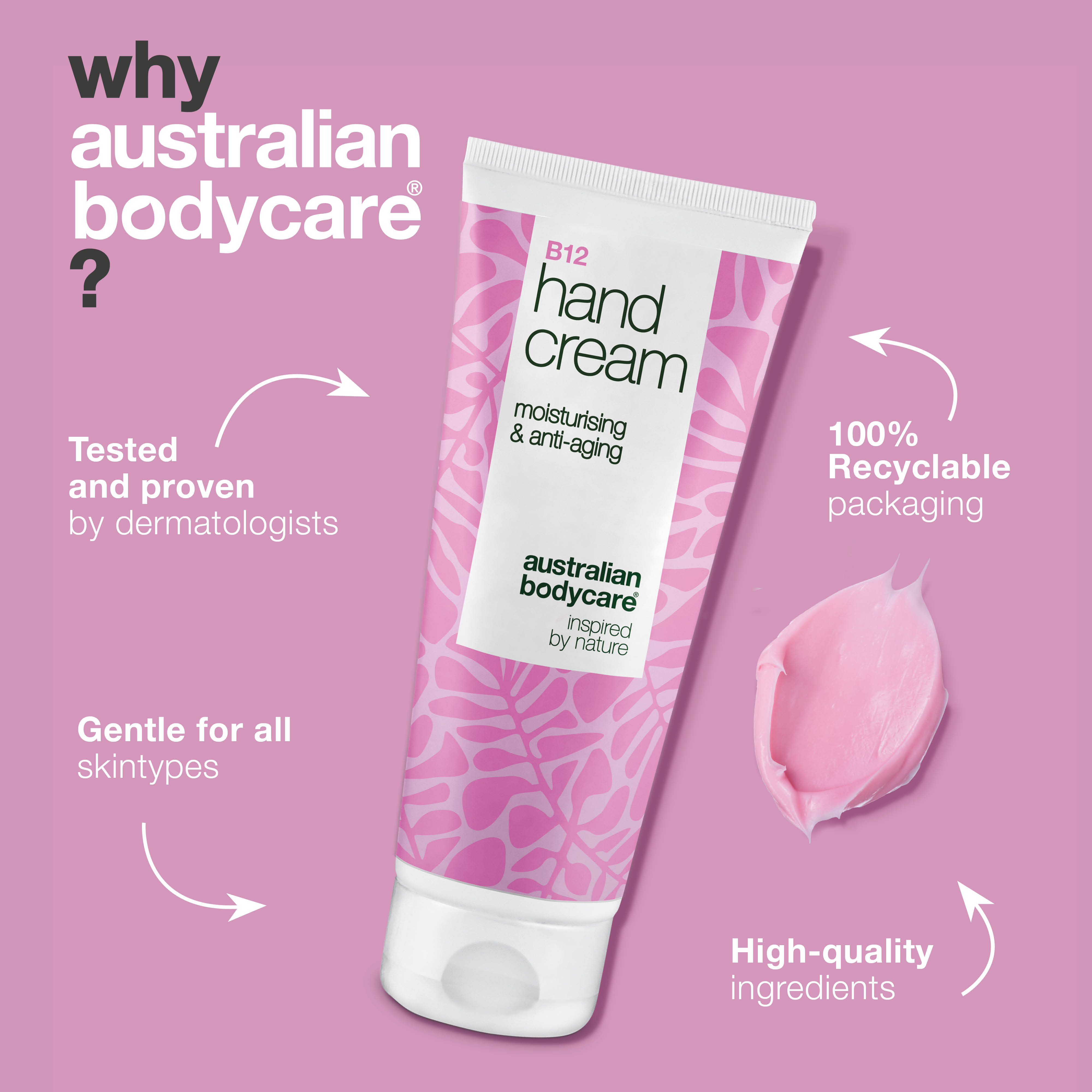 B12 HAND CREAM — Elleri derinlemesine nemlendirir, kuruluğu azaltır ve ellerin daha pürüzsüz, daha genç görünmesine yardımcı olur