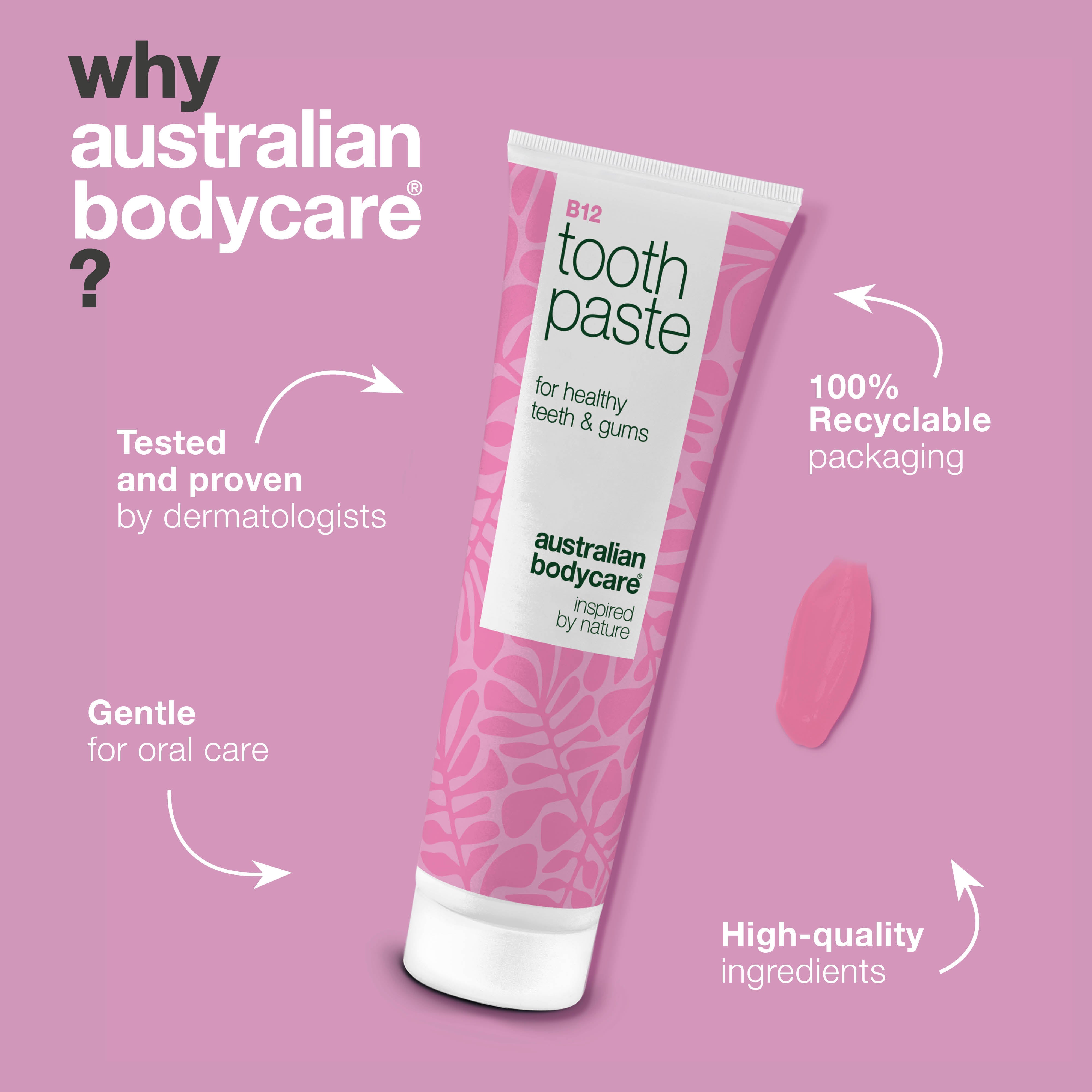 Vitamin B12 diş macunu kuru ağız ve tahriş için — Vitamin B12 diş macunu dişleri güçlendirir, nefesi ferahlatır; florür ve çinko ile mineyi ve diş etlerini korumaya yardımcı olur