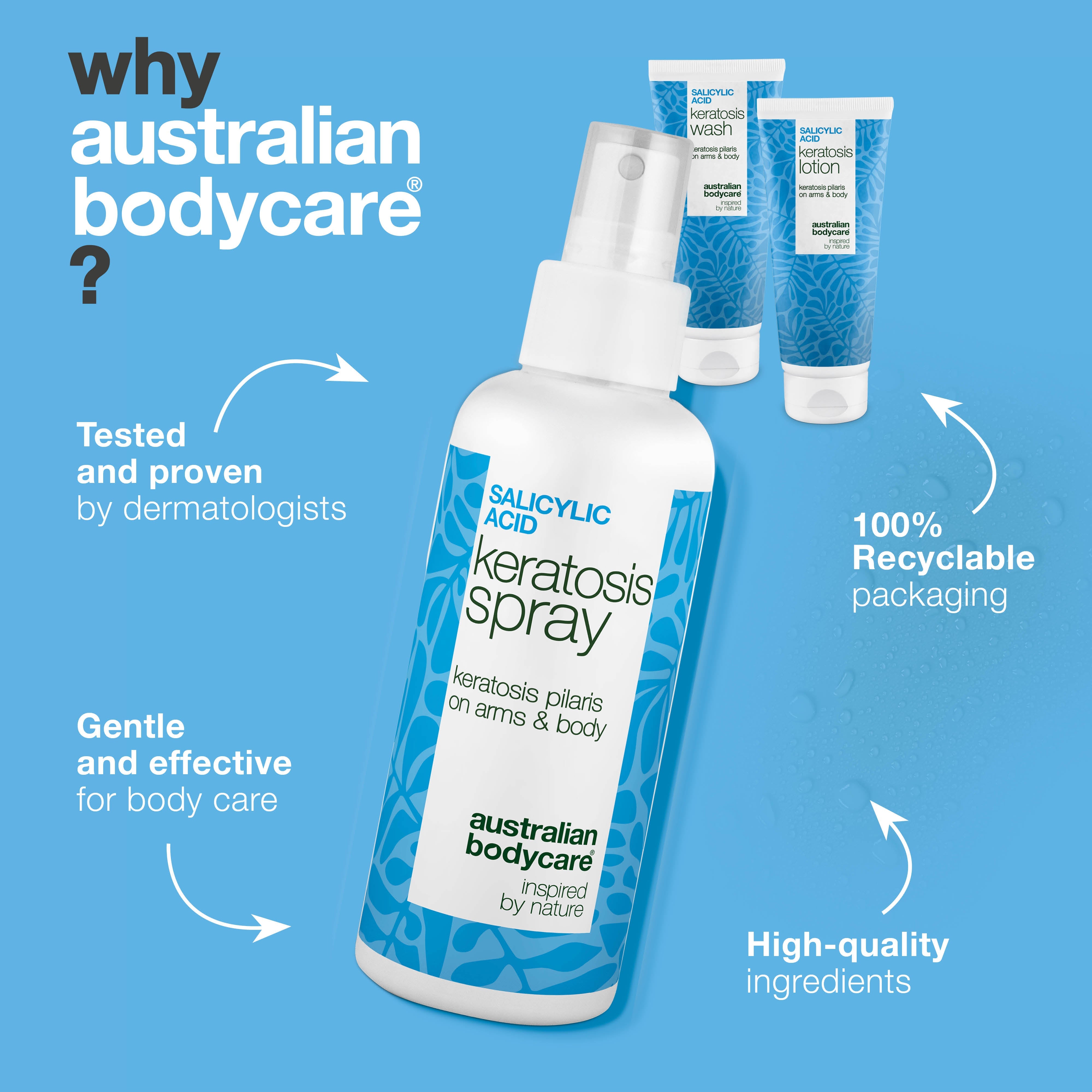 Keratosis Pilaris vücut bakım kiti – Pürüzlü, kabarık ve kuru cildi yumuşatır, kıl dönmesi ve çilek görünümünü azaltmaya yardımcı olur, kollar, bacaklar ve kalçada kullanım için uygundur