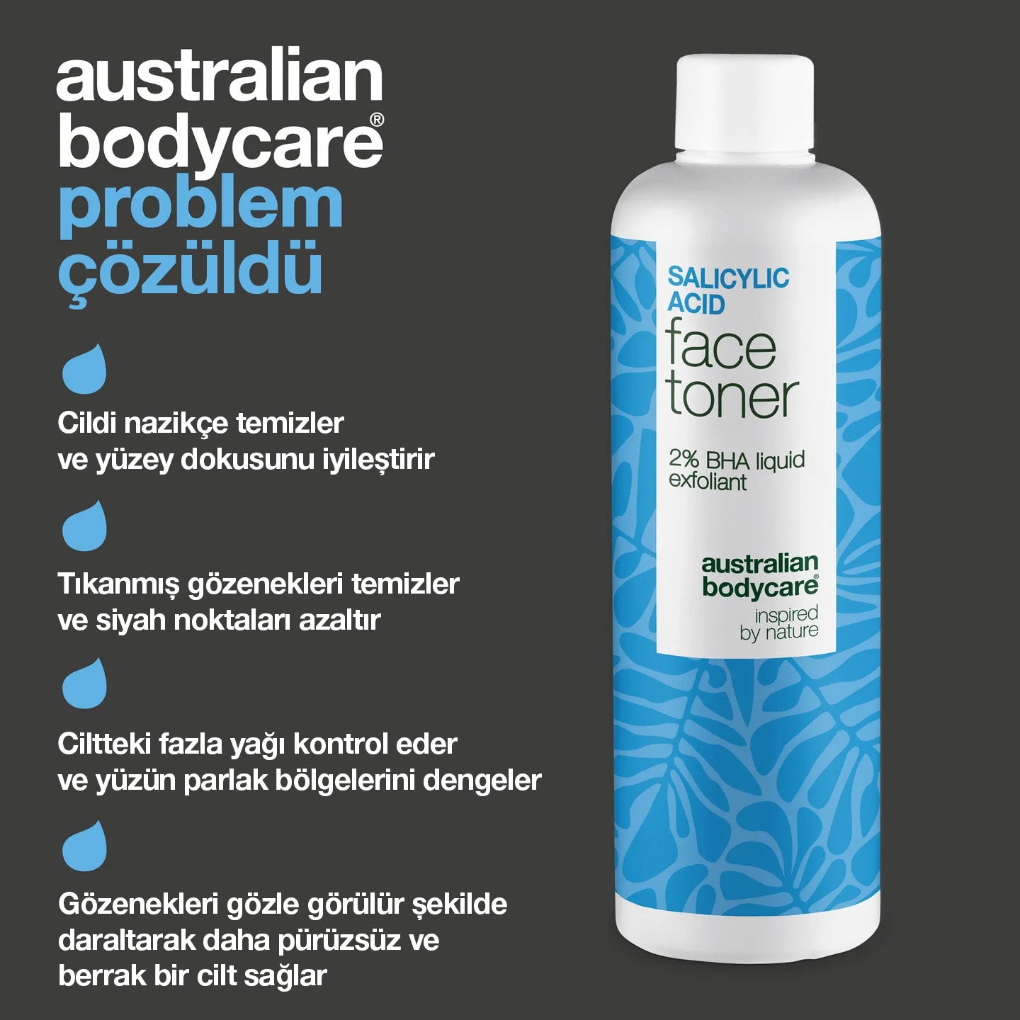 SALICYLIC ACID FACE TONER - Yüz Toniği — BHA peeling gözenekleri arındırır, sivilce görünümünü azaltır, cilt dokusunu pürüzsüzleştirir, düzenli kullanımda cildi daha netleştirir